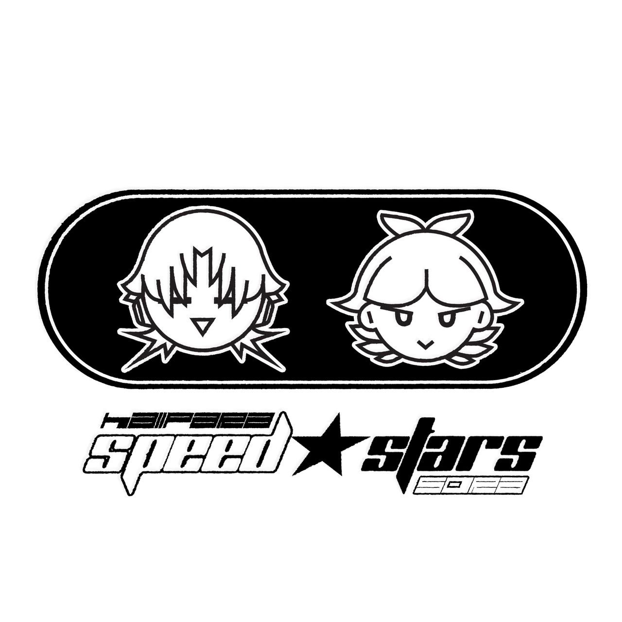Two Y2K styled mascots of the artists.